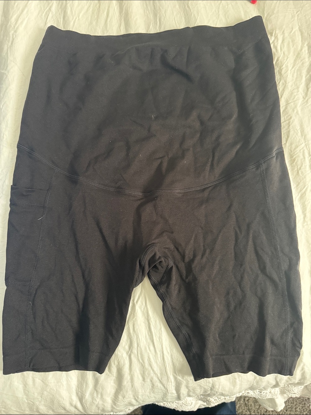 Time and Tru Black High-Rise Bike Shorts